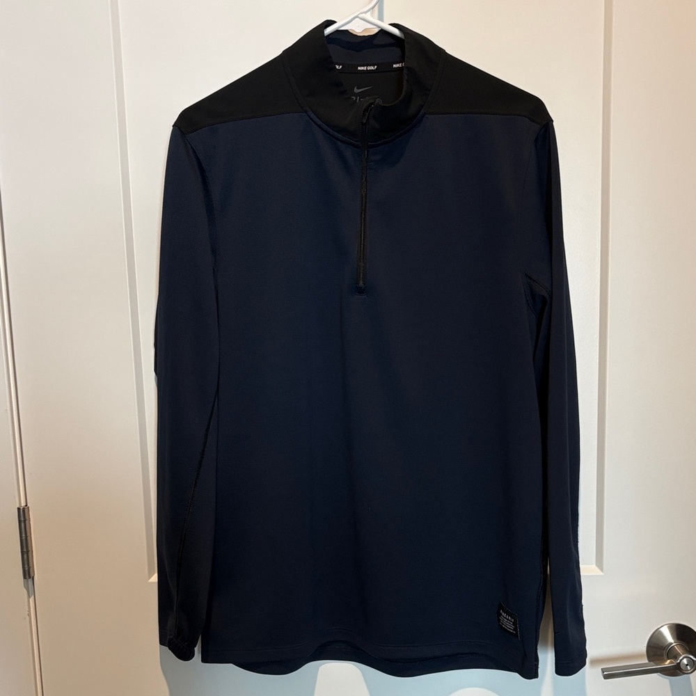 Nike Men's Navy & Black Quarter-Zip Pullover